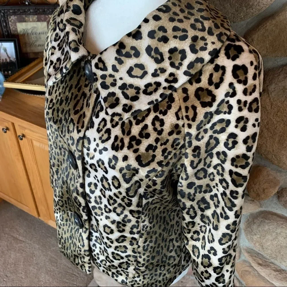 Rafaella Leopard Print Button-Front Jacket in Beige, Black and Brown - Picture 4 of 12